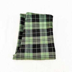 Princess Polly Plaid Patterned V-Cut Waist Green Checkered Flare Pant Size 12